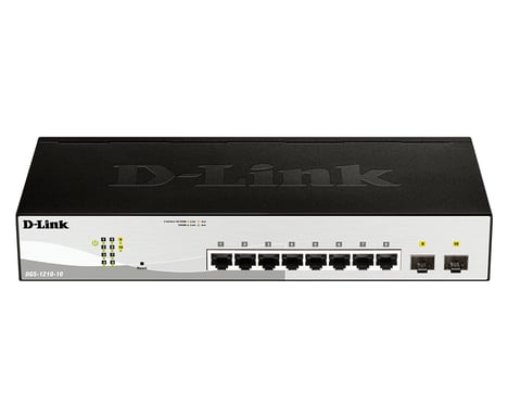 D-Link DGS-1210-10 switch Gestionado L2 Gigabit Ethernet (10/100/1000) 1U Negro, Gris