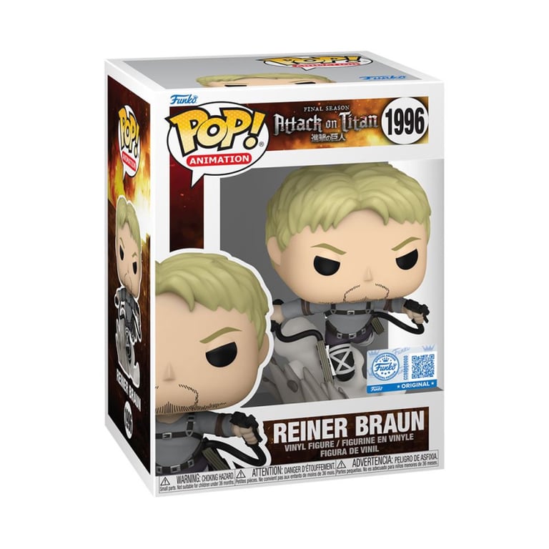 Figurine Funko Pop Animation Attack on Titan Reiner Braun - vue 2