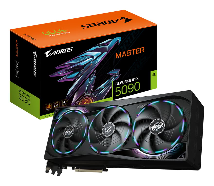 Carte graphique GIGABYTE AORUS GeForce RTX 5090 MASTER - vue 1