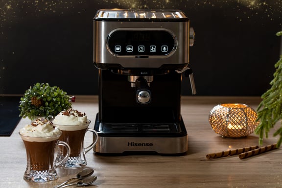 Hisense HESCM15DBK machine à café Manuel Machine à expresso 1,5 L