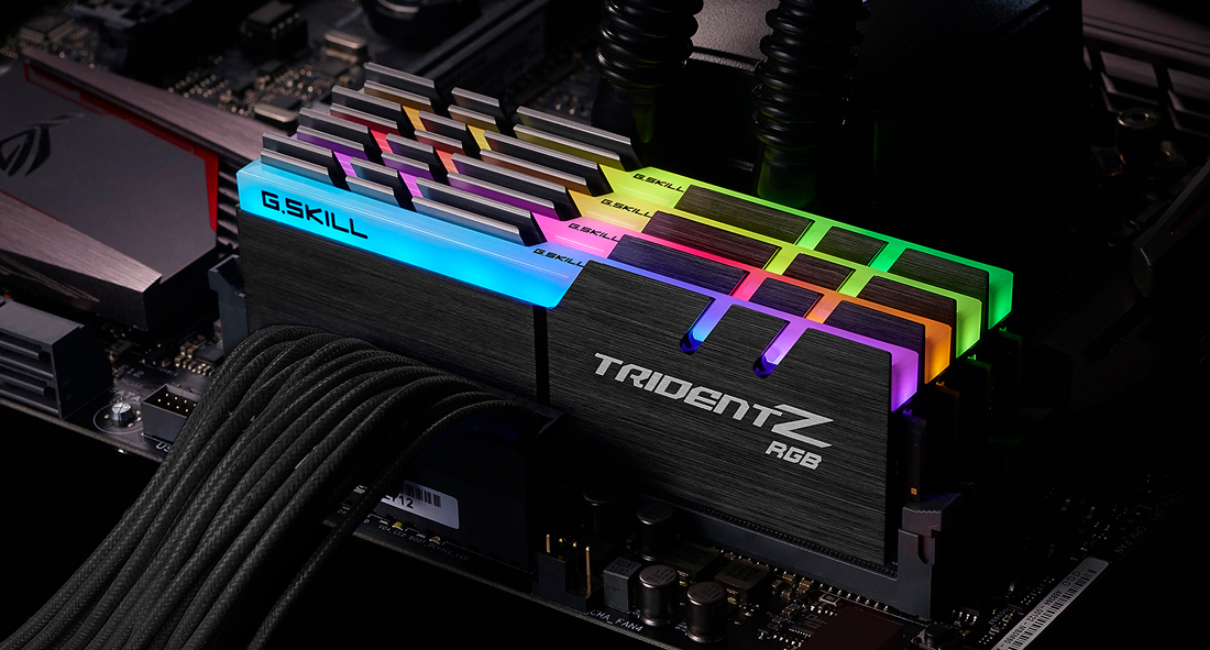 G.SKILL Mémoire PC Trident Z RGB PC4 28800 / DDR4 3600 Mhz F4 3600C18Q 32GTZR DDR4 - vue 4