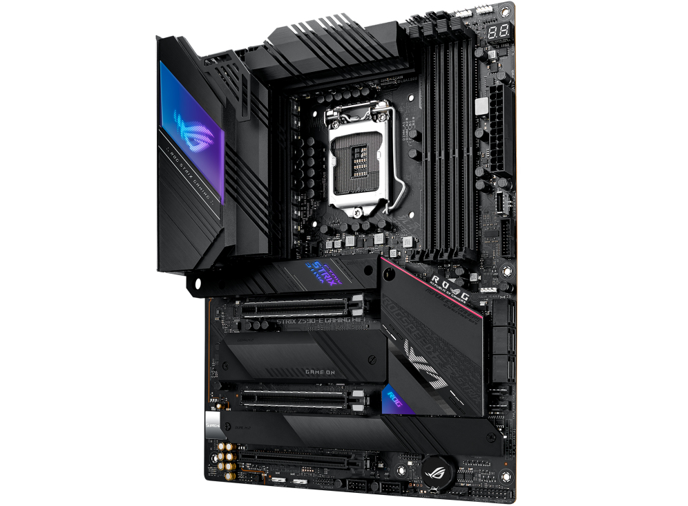 ASUS ROG STRIX Z590 E GAMING WIFI Carte mère ATX Socket LGA1200 Z590 Chipset USB C Gen2 USB 3.2 Gen 1 USB 3.2 Gen 2 USB C Gen 2x2 Wi Fi 6 2 x 2.5 Gigabit LAN carte graphique... - vue 3