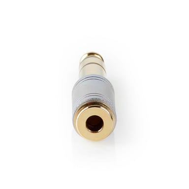 Nedis Adaptador Audio Estéreo 6.35mm Macho a 3.5mm Hembra Conexión Estable Plateado