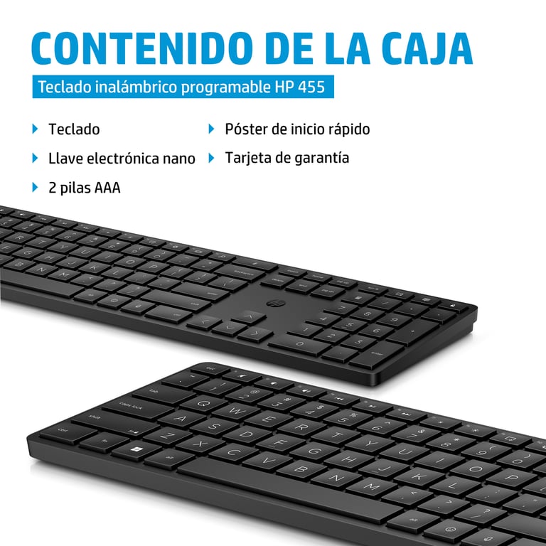 Clavier HP 455 – Programmable Sans Fil 2.4 GHz, Italien - vue 3