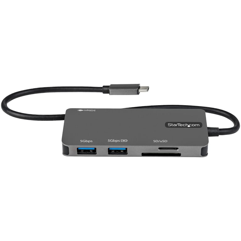 StarTech.com Adaptateur multiport USB C vers HDMI 4K 30 Hz Hub 3 ports USB 3.0 SDmicroSD et Power Delivery - vue 3