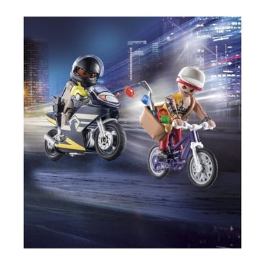 PLAYMOBIL - 71255 - City Action - Starter Pack Agente y Ladrón
