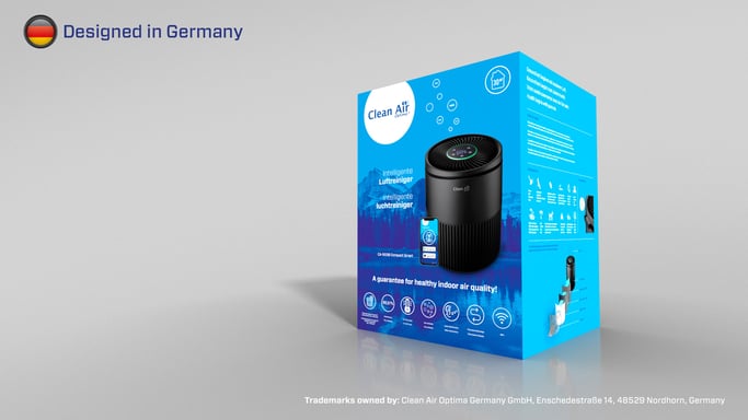 Clean Air Optima - Purificatore d'aria intelligente HEPA UV ed ionizzatore CA-503B Compact Smart