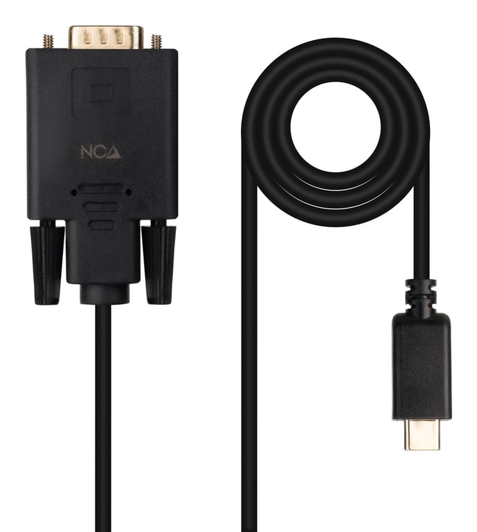 Nanocable 10.15.5202 câble vidéo et adaptateur 1,8 m USB Type-C VGA (D-Sub)
