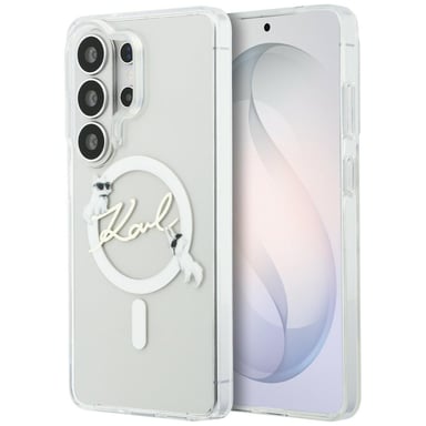 Funda Karl Lagerfeld KC Script MagSafe para S26 Ultra, transparente