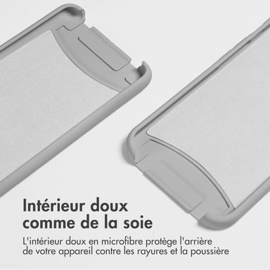 imoshion Coque de couleur avec cordon amovible pour Apple iPhone 14 Pro Max - Gris