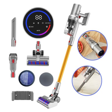 Aspirateur balai sans fil LIECTROUX i10 27000 Pa avec LED, filtration HEPA E13 et commande tactile Multicolore - Neuf