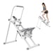 Formill QK7906 - Appareil de musculation vertical pliable avec guidon et pédales réglables sur 3 niveaux et écran LED - Blanc