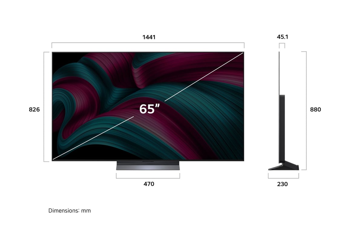 LG OLED65C58LA.AEU TV 165 1 cm 65 4K Ultra HD Smart TV Wi Fi Nero Neuf - vue 2