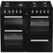 Cuisinière pose libre Beko PF335325DB 6 brûleurs gaz + wok double couronne, 3 fours électriques dont gril, affichage digital, noir