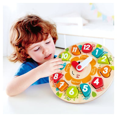 Puzzle Éducatif à Formes - Horloge Colorée pour Enfants