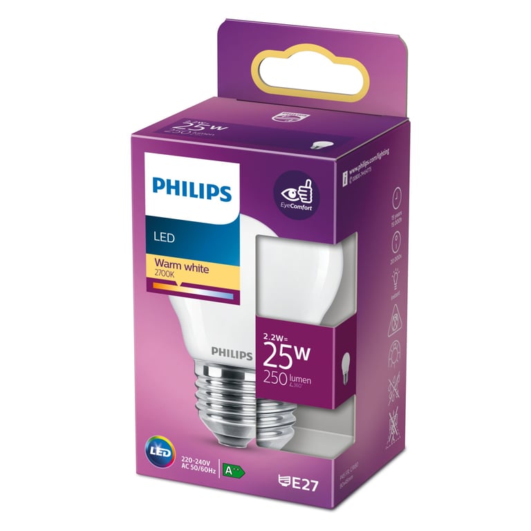 Philips ampoule led p45 e27 ww fr - vue 4