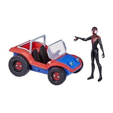 Veicolo Spider-Mobile e figura di Miles Morales in scala 15 cm, giocattoli Marvel Spider-Man, a partire dai 4 anni di età