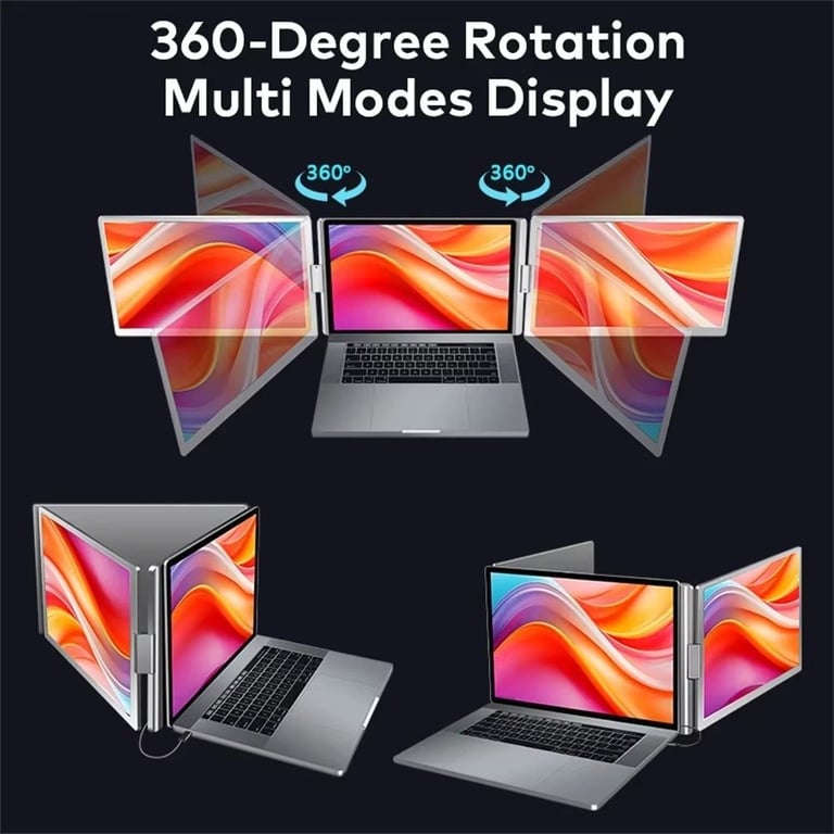 Écran PC FOPO S11 16 Full HD IPS Double Portable USB C Mini HDMI Pliant - vue 3