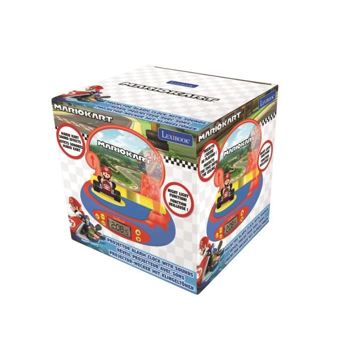 MARIO KART - Réveil Projecteur avec Sons du jeu vidéo Nintendo - LEXIBOOK - Neuf