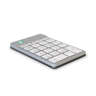 R-Go Tools Numpad Break Keyboard R-Go , tastiera numerica ergonomica con software di pausa, bluetooth, bianco
