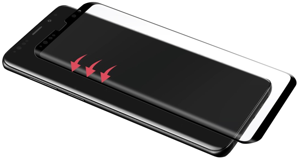 Verre de protection 3D Schott 9H pour Samsung Galaxy S9+, Transparent