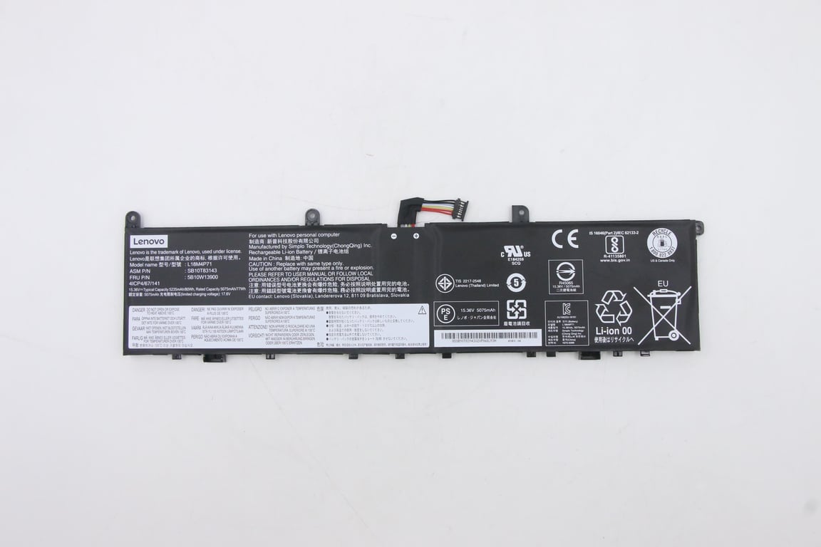 80.4Wh internal 4-cell - Lithium-Ion battery - 5B10W13900, Battery ...