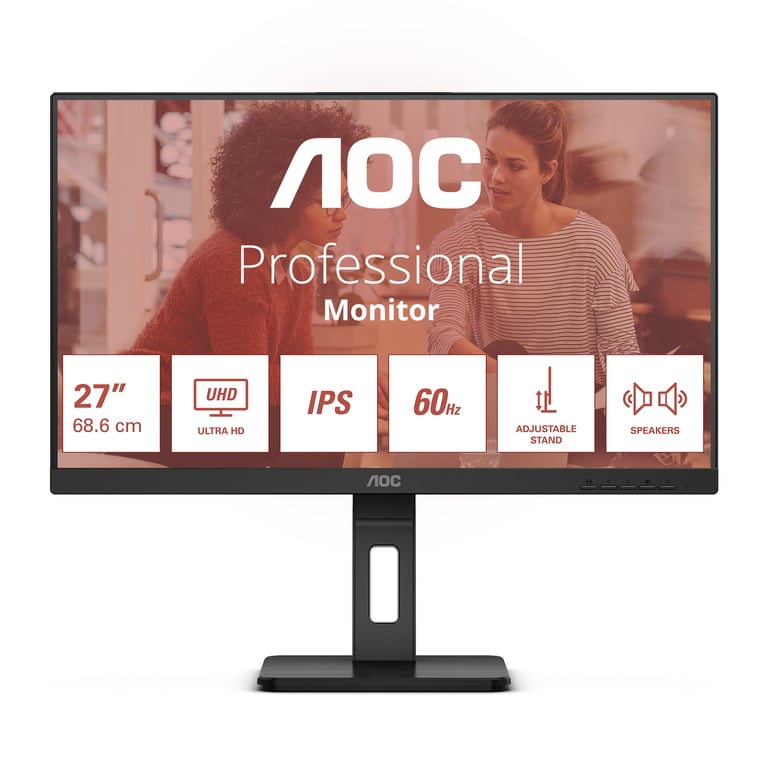 AOC E3 U27E3UF écran plat de PC 68,6 cm (27 ) 3840 x 2160 pixels 4K Ultra HD LED Noir - Neuf