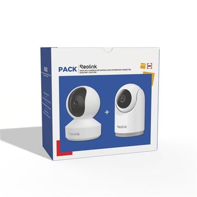 Pack de 2 caméras de surveillance connectée Reolink E330 5MP intérieure Blanc + E321 3MP Blanc