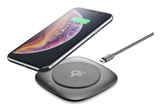 Cellularline Easy Wireless Charger - Apple, Samsung and other Wireless Smartphones Base de carga inalámbrica