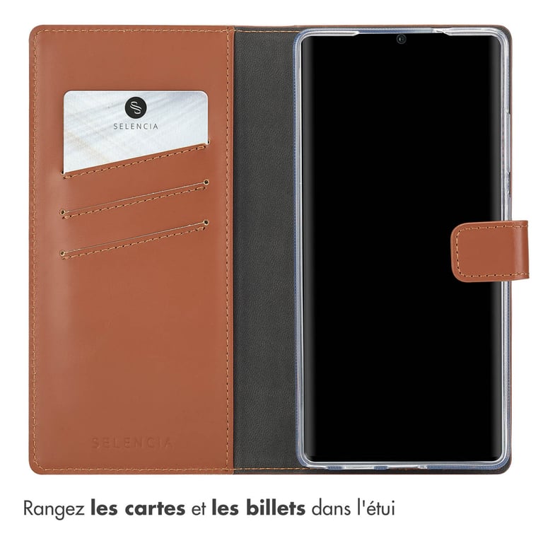 Selencia Étui de téléphone portefeuille en cuir véritable pour Samsung Galaxy S25 Ultra Neuf - vue 9
