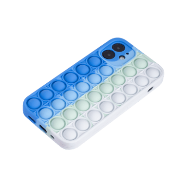 Custodia Popping Bubble per Apple iPhone 12 mini, blu verde