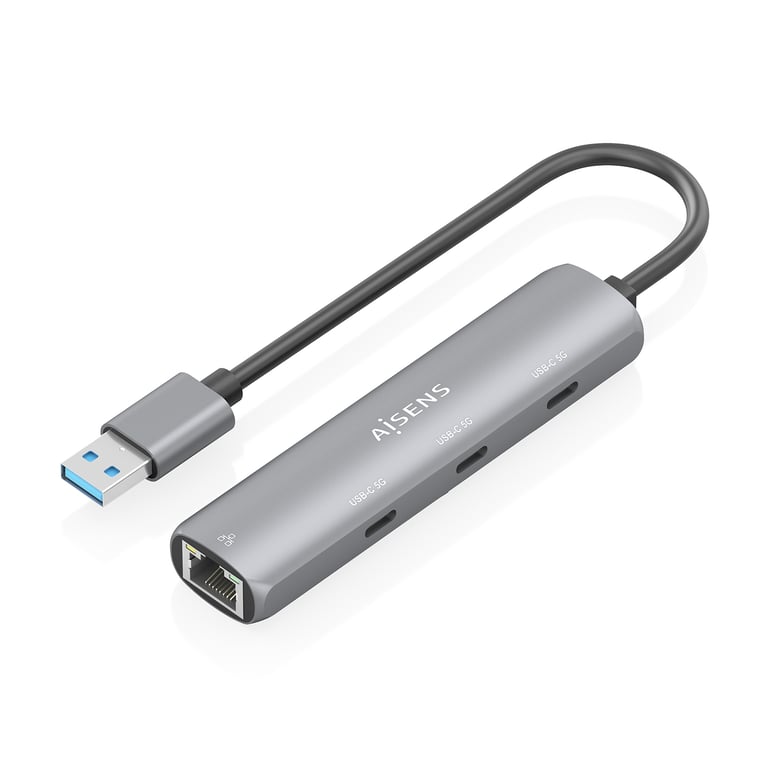 AISENS ASUC 4P037 GR station d'accueil Avec fil USB 3.2 Gen 1 3.1 Gen 1 Type A Neuf