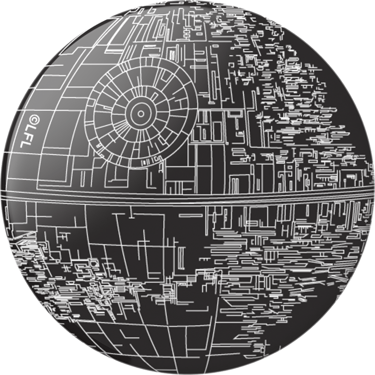 PopSockets Grip Aluminum Death Star black/white