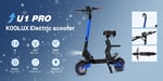 Trottinette Électrique U1 | Moteur 500W*2 | Batterie 48V 15.6Ah | Pneus 10 Pouces | Vitesse Max 25 km/h | Autonomie 60 km | Bleu