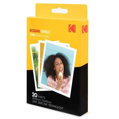 Paquete de 20 papeles fotográficos instantáneos Kodak de formato 3x4
