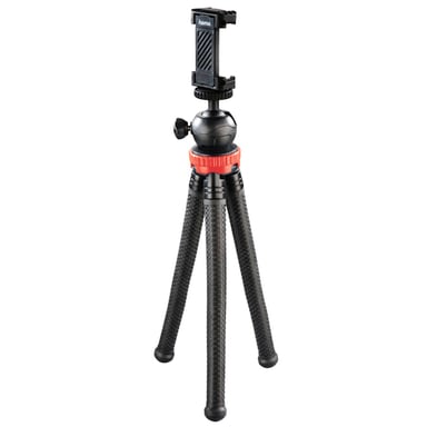 Trípode ''FlexPro'' para smartphone, GoPro y cámaras, 27 cm, rojo