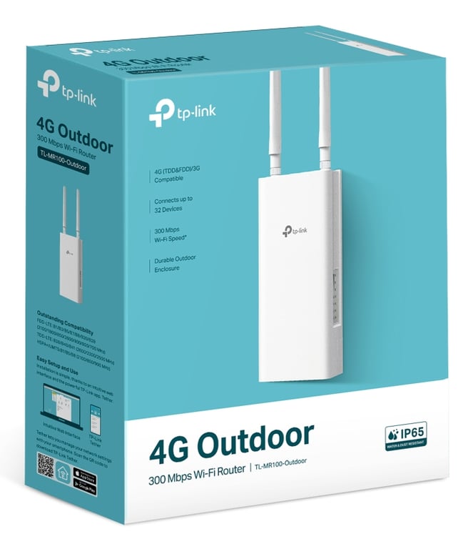 TP Link TL MR100 OUTDOOR routeur sans fil Fast Ethernet Monobande 2 4 GHz 4G Neuf - vue 2