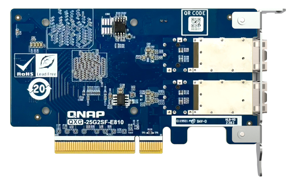 QNAP QXG 25G2SF E810 carte réseau Interne Fibre 25000 Mbit/ Neuf - vue 2
