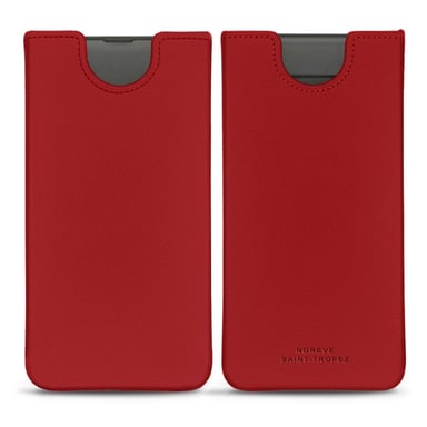 Pochette cuir Samsung Galaxy S10 -  - Rouge - Simili cuir