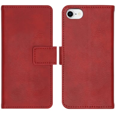imoshion Étui de télephone portefeuille de luxe pour Apple iPhone SE (2022 / 2020) / 8 / 7 / 6(s) - Rouge