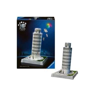Iconics 3D jigsaw - Torre di Pisa illuminata