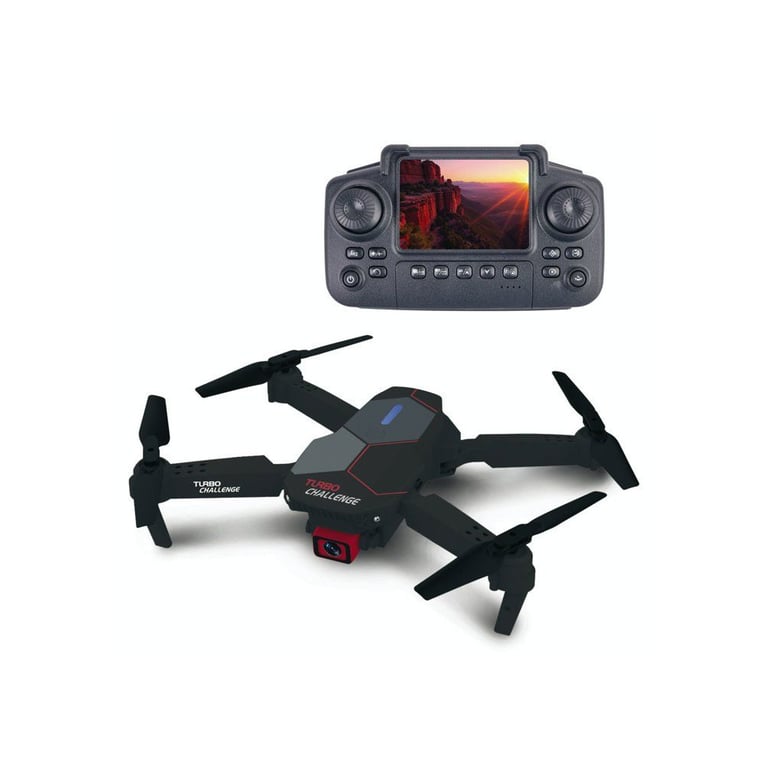 Drone RC TURBO CHALLENGE Elite Drone Screen 400329 avec double caméra écran intégré micro SD 2 batteries USB Neuf