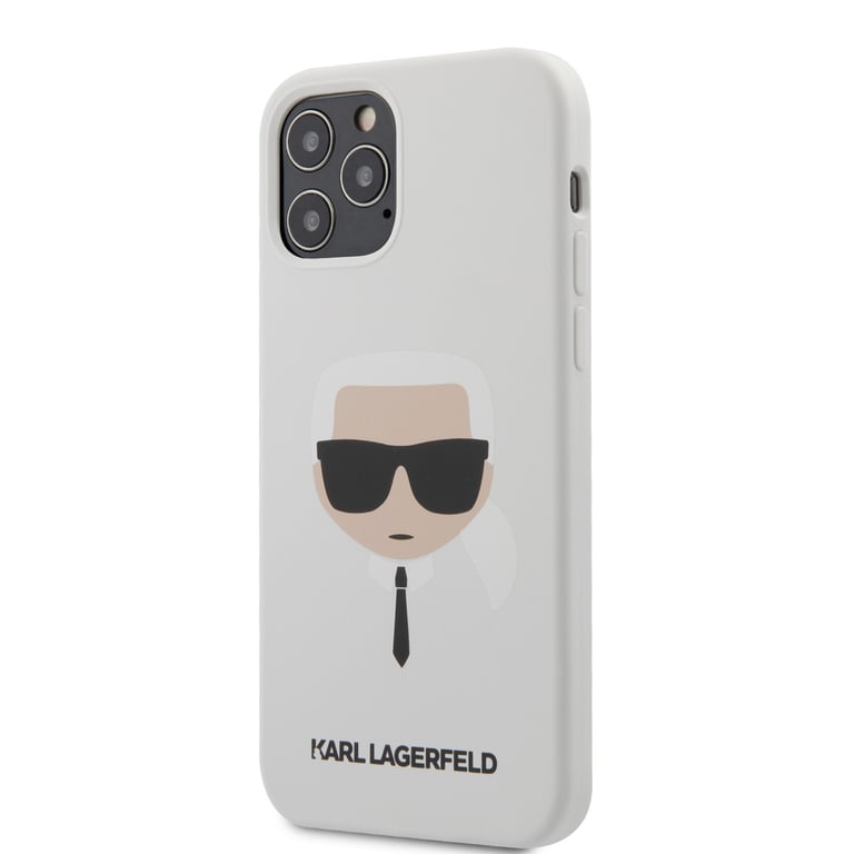 Karl Lagerfeld KLHCP12MSLKHWH Coque en Silicone pour iPhone 12/12 Pro 6,1'  Blanc - Karl Lagerfeld