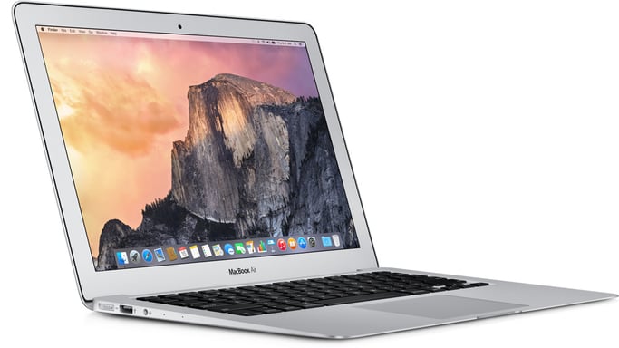 Apple MacBook Air Intel® Core™ i5 Ordinateur portable 29,5 cm (11.6'') 4 Go LPDDR3-SDRAM 256 Go Flash Wi-Fi 5 (802.11ac) Mac OS X 10.10 Yosemite Argent