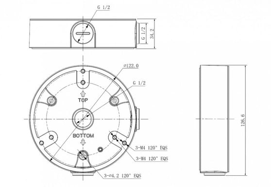 Dahua Technology PFA137 support et boîtier des caméras de sécurité Boîte de jonction