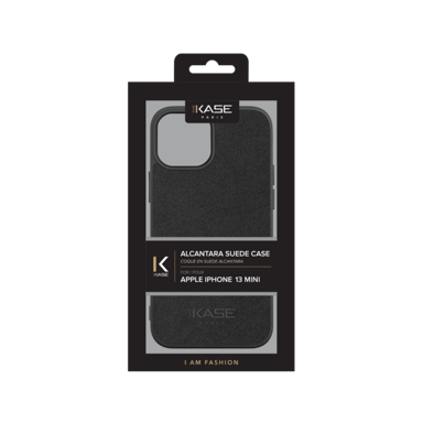 Cover in pelle scamosciata Alcantara per Apple iPhone 13 mini, nero notte