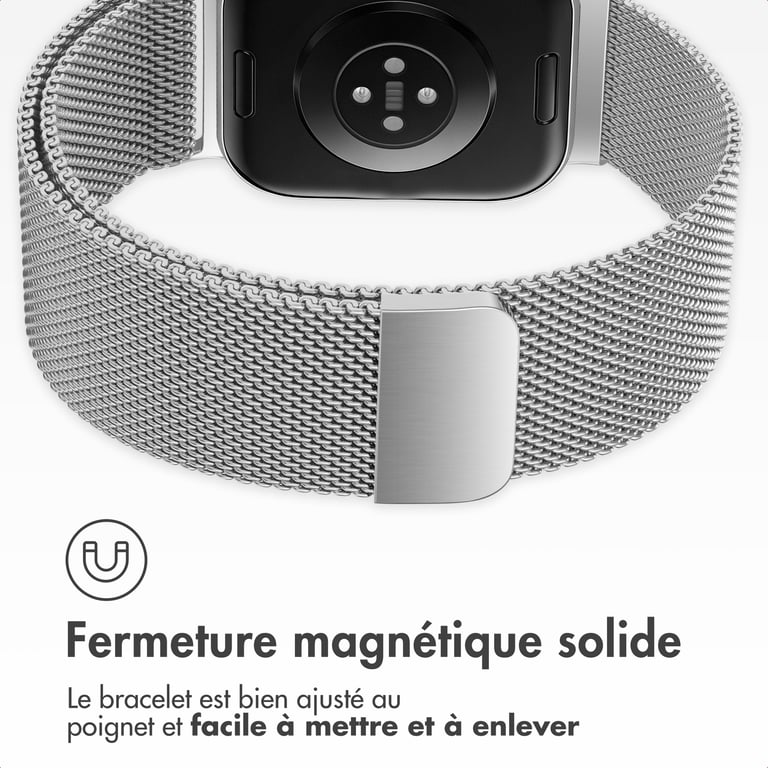 Bracelet Xiaomi Smart Band 9 Pro / 8 Pro 20mm Magnétique Milanais - vue 3