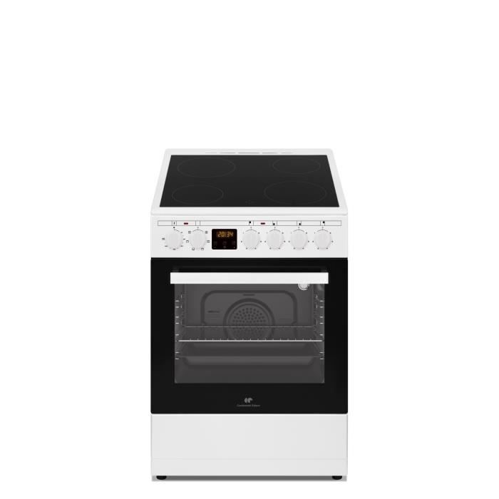 Cuisinière vitrocéramique CONTINENTAL EDISON CECV50FCW 4 feux L49.5 x H82.7 xP58 cm - vue 3