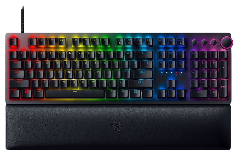 Razer Huntsman V2 Switches Violets Clavier Gamer Optique pratiquement Sans Latence Switches Optiques Clicky Touches en PBT Doubleshot Repose Poignet Clavier US | - vue 9