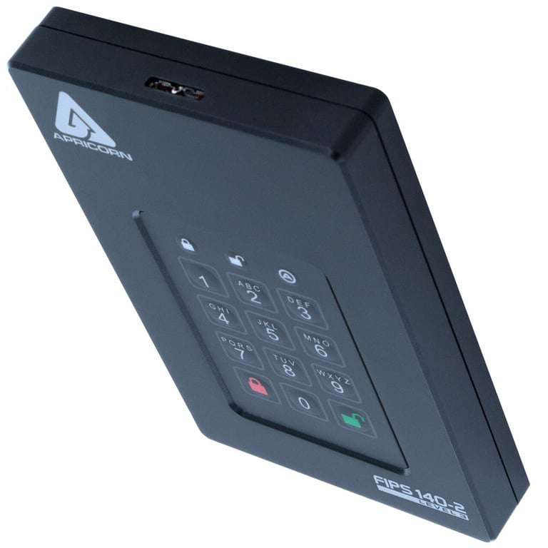 Apricorn Aegis Fortress L3 USB Type A vers USB Type C 3.2 Gen 1 3.1 Gen 1 Neuf - vue 2